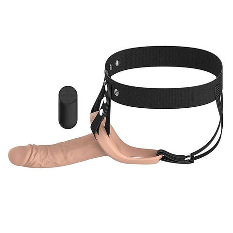 Vibrating Realistic Hollow Strap-On by Passion Play