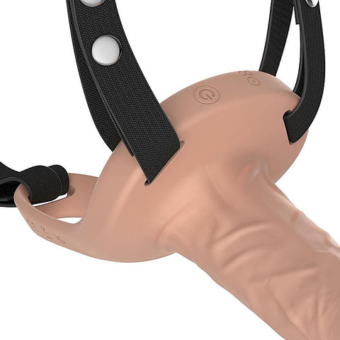 Vibrating Realistic Hollow Strap-On by Passion Play