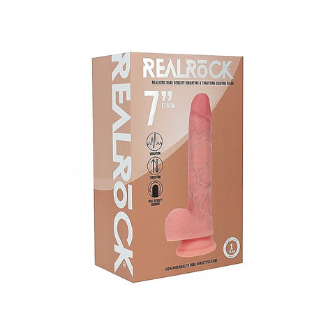 REALROCK 7in Vibrating & Thrusting Dildo by Shots Toys