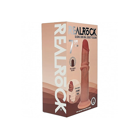 REALROCK 7in Sliding Skin Silicone Dildo by Shots Toys