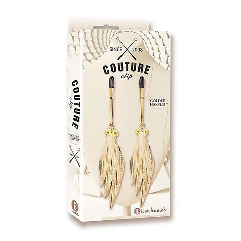 Couture Clip Golden Harvest Nipple Clamps Set of 2 - Nipple and Clit Clamps