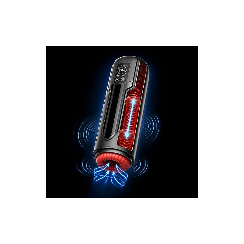 Obsidian Thrusting Heating Masturbator by Doc Johnson - Masturbators and Strokers