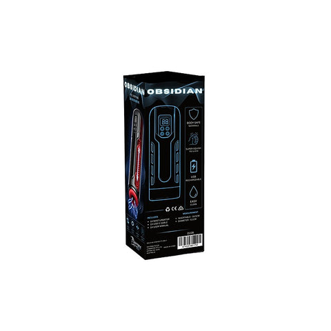 Obsidian Thrusting Heating Masturbator by Doc Johnson - Masturbators and Strokers