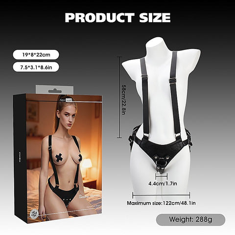 Tomboy Faux Leather Body Harness by Chisa - Cuffs And Restraints