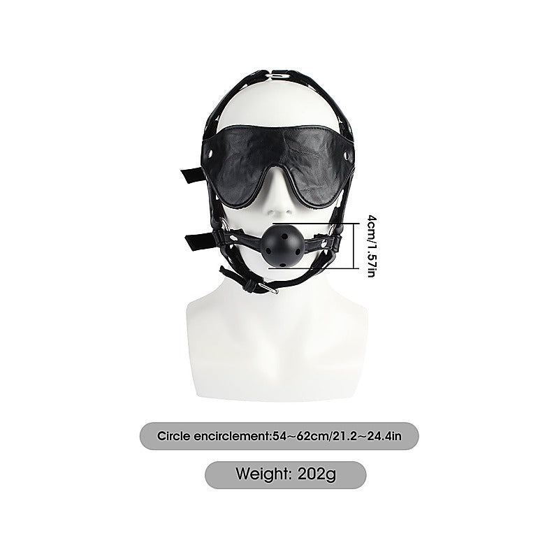Ball Gag with Eye Mask Bondage Set by Chisa - Bondage Gags and Bits