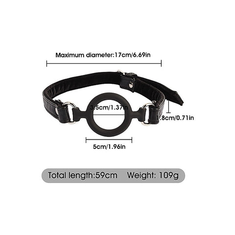Noir O-Ring Silicone Bondage Mouth Gag by Chisa - Bondage Gags and Bits