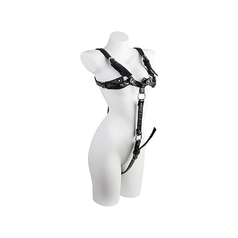 Adjustable Faux Leather Body Harness by Chisa - Cuffs And Restraints