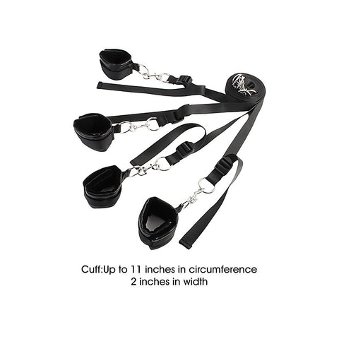 Naughty Bed Restraint System with Cuffs by Chisa - Cuffs And Restraints