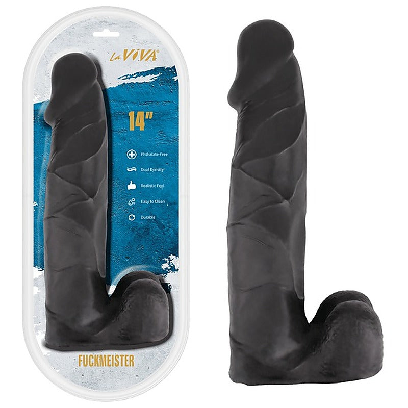Fuckmiester 14in Dual Density Suction Dildo by La Viva - Realistic Dildos