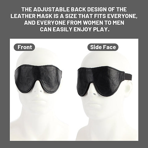 Go Black Faux Leather Blindfold by Chisa - Masks And Blindfolds