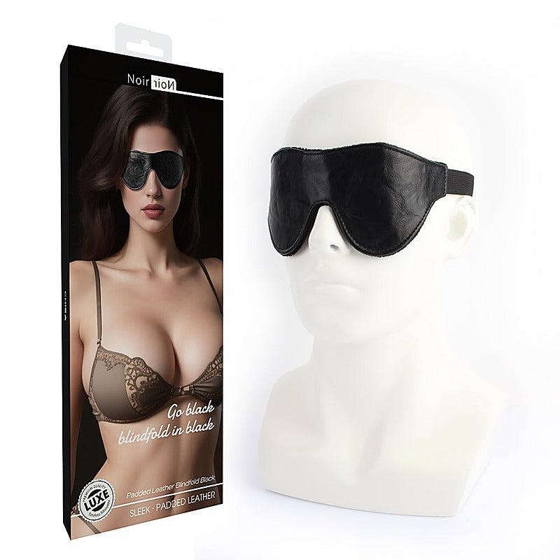Go Black Faux Leather Blindfold by Chisa - Masks And Blindfolds