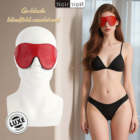 Go Black Faux Leather Blindfold by Chisa - Masks And Blindfolds