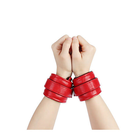 Adjustable Faux Leather Hand Cuffs by Chisa - Cuffs And Restraints
