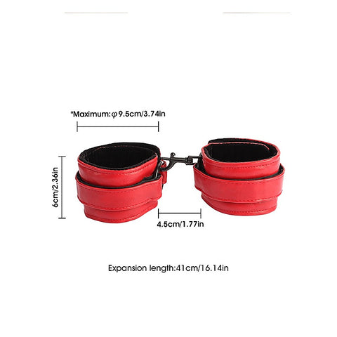 Adjustable Faux Leather Hand Cuffs by Chisa - Cuffs And Restraints