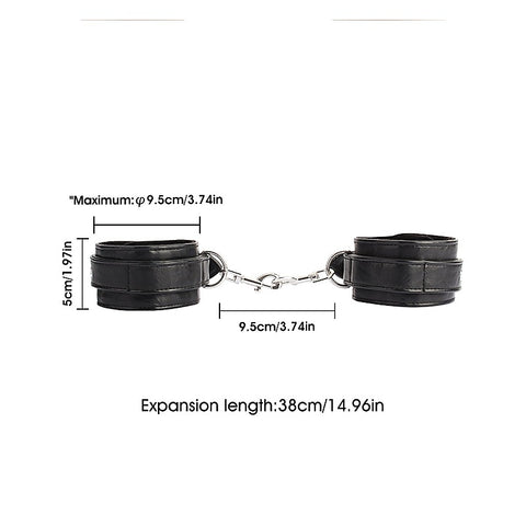 Adjustable Faux Leather Wrist Cuffs by Chisa - Cuffs And Restraints