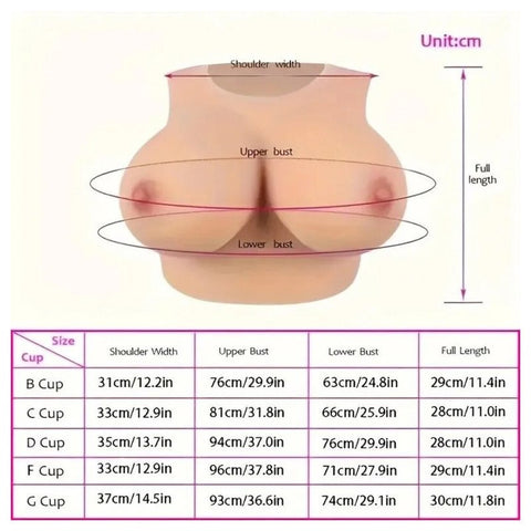 Round Collar Crossdresser Silicone Breast Forms by BDStyle
