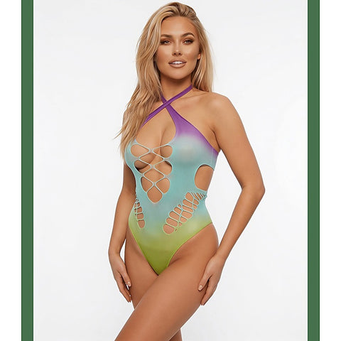 Sweet Tooth Tutti Frutti Fizz Bodysuit by Love In Leather