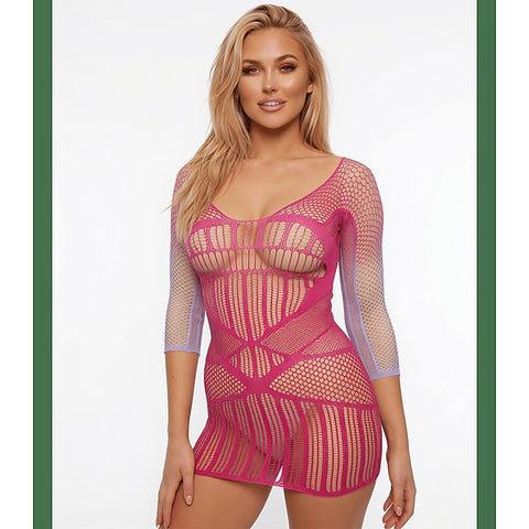 Sweet Tooth Berry Cobbler Ombré Dress by Love In Leather - Fancy Dress Ups