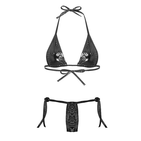 Metallic Micro Bikini Set by Love In Leather