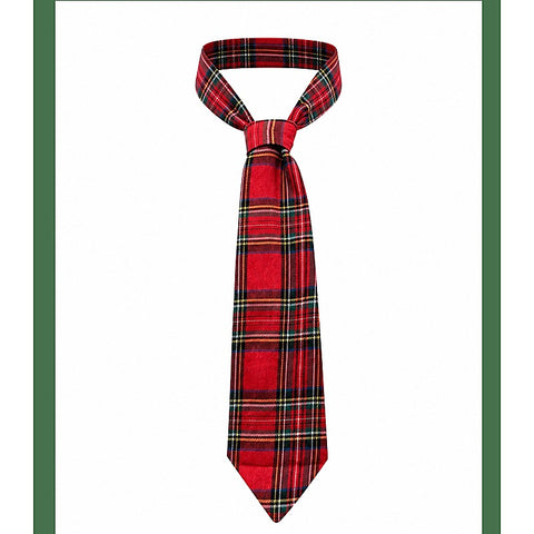Tartan Print School Tie Costume Accessory by Love In Leather