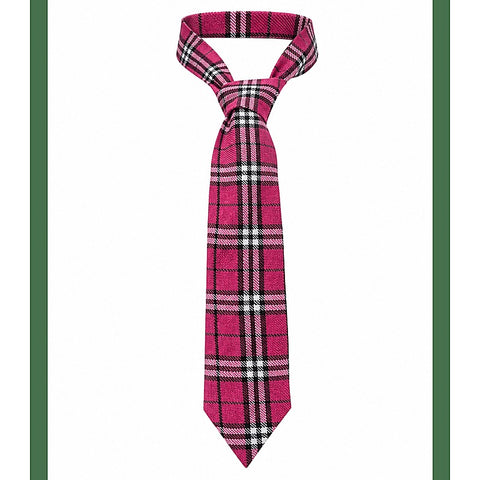 Tartan Print School Tie Costume Accessory by Love In Leather