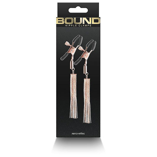 NS Novelties Bound Nipple Clamps D2 Rose Gold - Nipple and Clit Clamps
