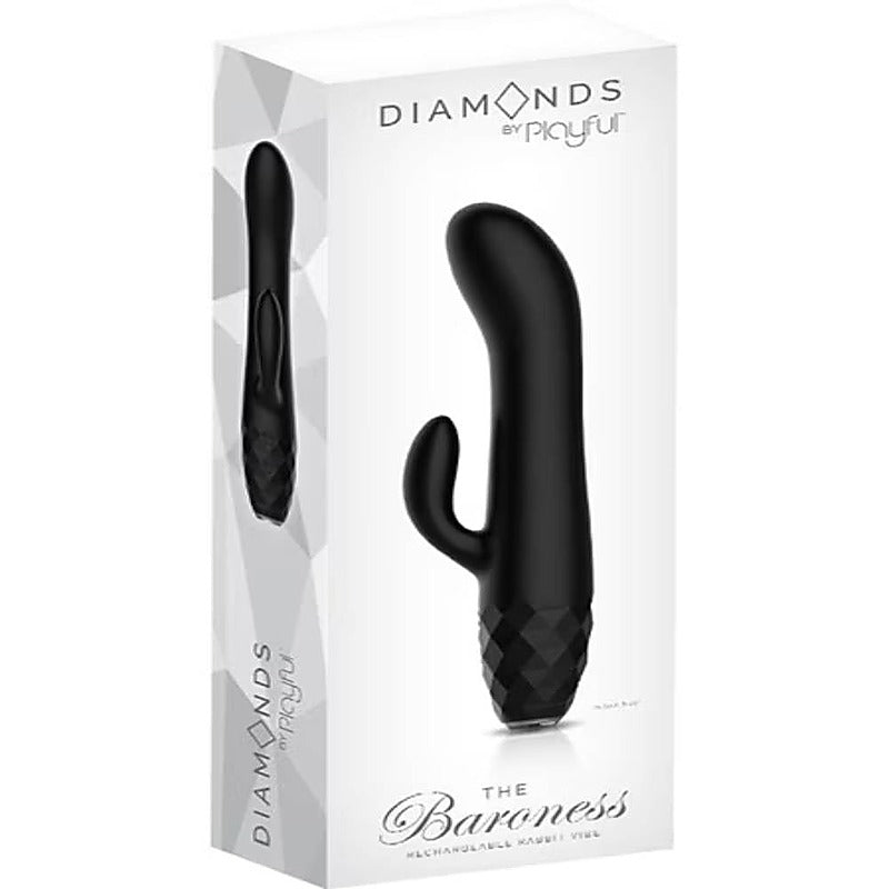 Playful Diamonds The Baroness Rechargeable Rabbit Vibrator - Rabbit Vibrators