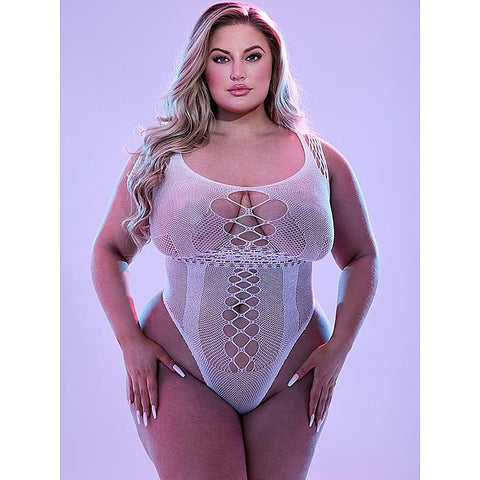 Lapdance Lingerie Glow In The Dark High Cut Teddy Queen
