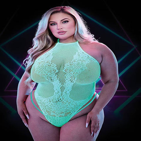 Lapdance Lingerie Glow In The Dark Womens Sheer Teddy