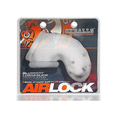 Oxballs Airlock Air Lite Vented Chastity Clear Ice