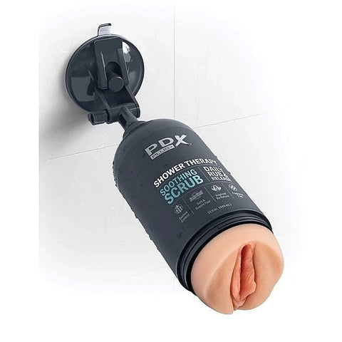 Pdx Plus Shower Therapy Soothing Scrub Mens Masturbator - Masturbators and Strokers