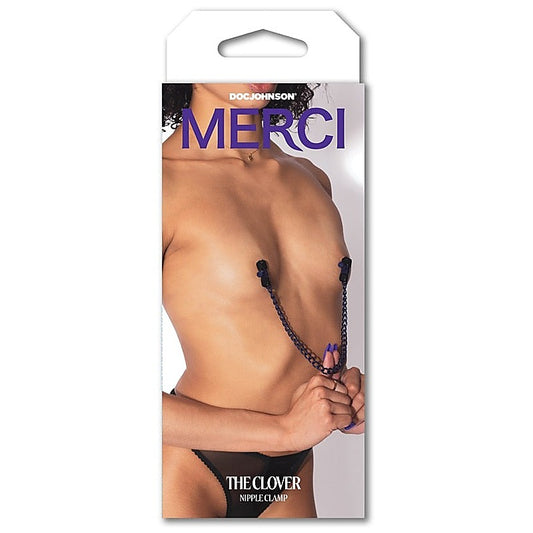 Kink Merci The Clover Nipple Clamps Purple - Nipple and Clit Clamps