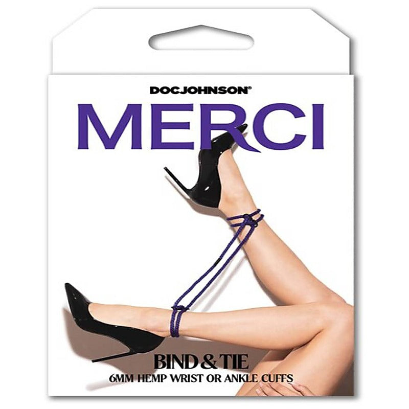 Kink Merci Bind And Tie Hemp Cuffs By Doc Johnson - Cuffs and Restraints