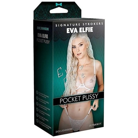Doc Johnson Main Squeeze Signature Strokers Eva Elfie Ultraskyn Pocket Pussy Vanilla