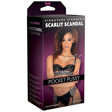 Doc Johnson Main Squeeze Signature Strokers Scarlit Scandal Ultraskyn Pocket Pussy Caramel