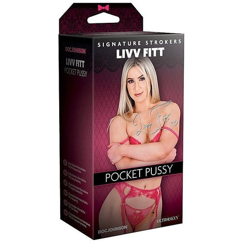 Doc Johnson Main Squeeze Signature Strokers Livv Fitt Ultraskyn Pocket Pussy Vanilla