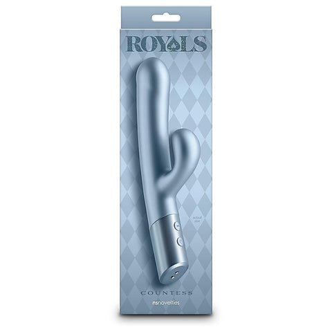 NS Novelties Royals Countess Recharable Rabbit Vibrator Metallic Seafoam