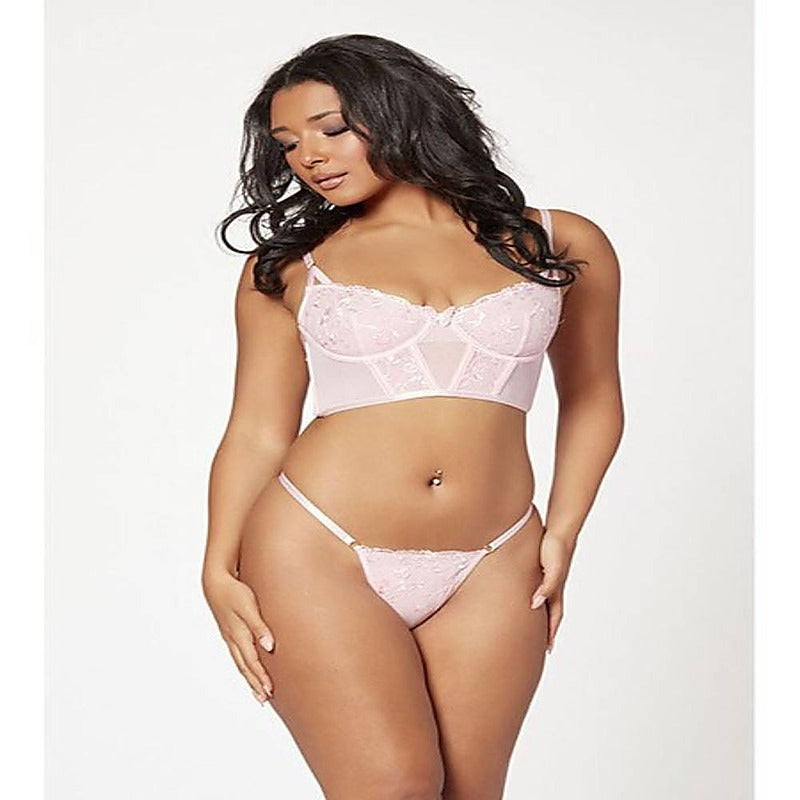 2 Piece Bustier And Thong Panty Set By Seven 'Til Midnight - Bustiers and Corsets