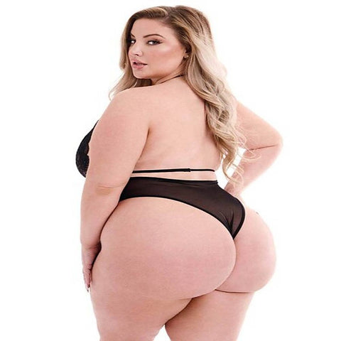 Baci Sexy Eco Lace Womens Teddy Black