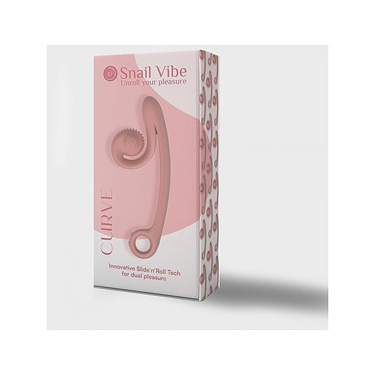 Snail Vibe Curve Rechargeable Dual Vibrator Peachy Pink