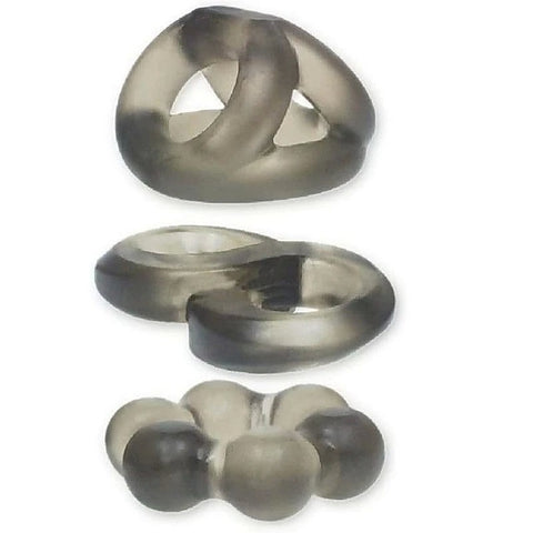 The 9's Phat Cock Rings Smoke 2 Silicone by Icon Brands - Cock Ring Sets