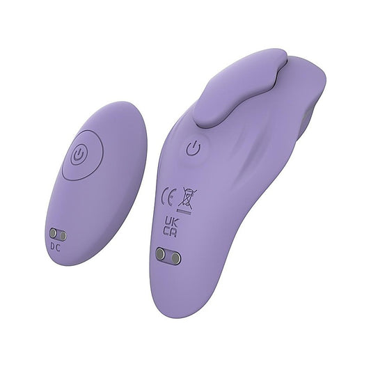Playful Admirer Pleasures Rechargeable Panty Vibrator with Remote Lilac - Mini & Slim Vibrators