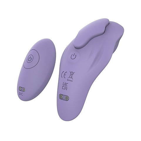 Playful Admirer Pleasures Rechargeable Panty Vibrator with Remote Lilac - Mini & Slim Vibrators