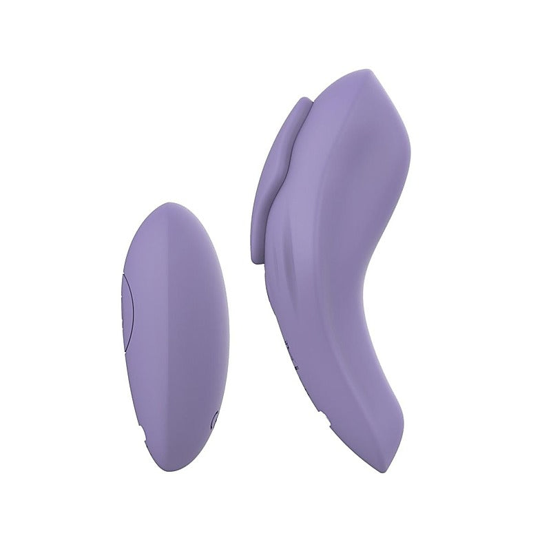 Playful Admirer Pleasures Rechargeable Panty Vibrator with Remote Lilac - Mini & Slim Vibrators