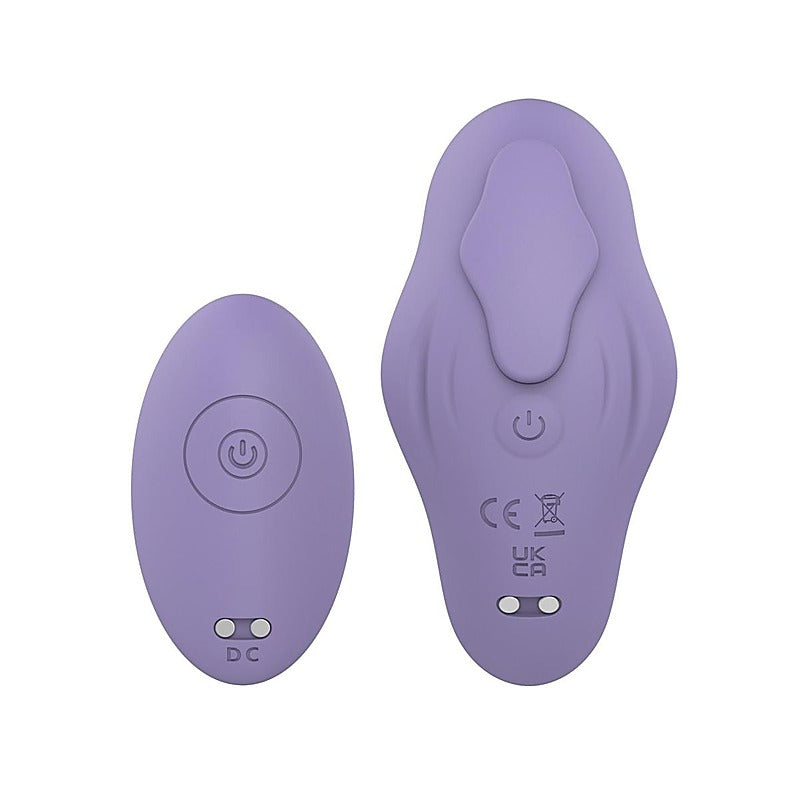 Playful Admirer Pleasures Rechargeable Panty Vibrator with Remote Lilac - Mini & Slim Vibrators