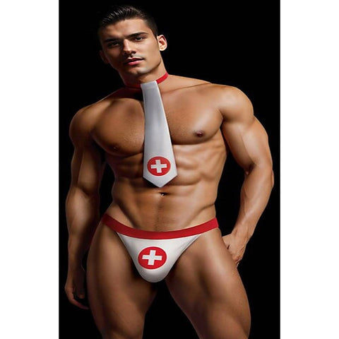 Premium 2-Piece Nurse Costume By Envy Menswear - Mens Briefs And Boxers