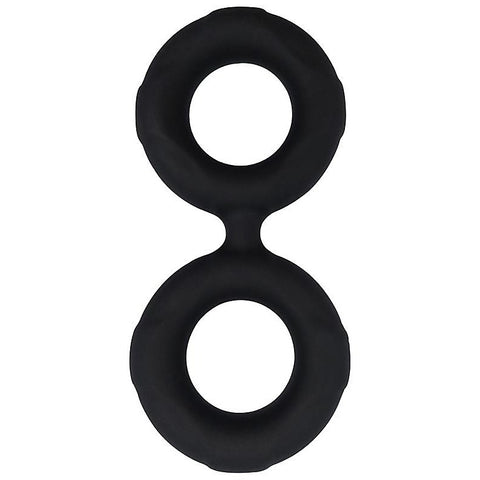 Nero Liquid Silicone Connected Cock Ring By Evolved - Silicone Cock Rings