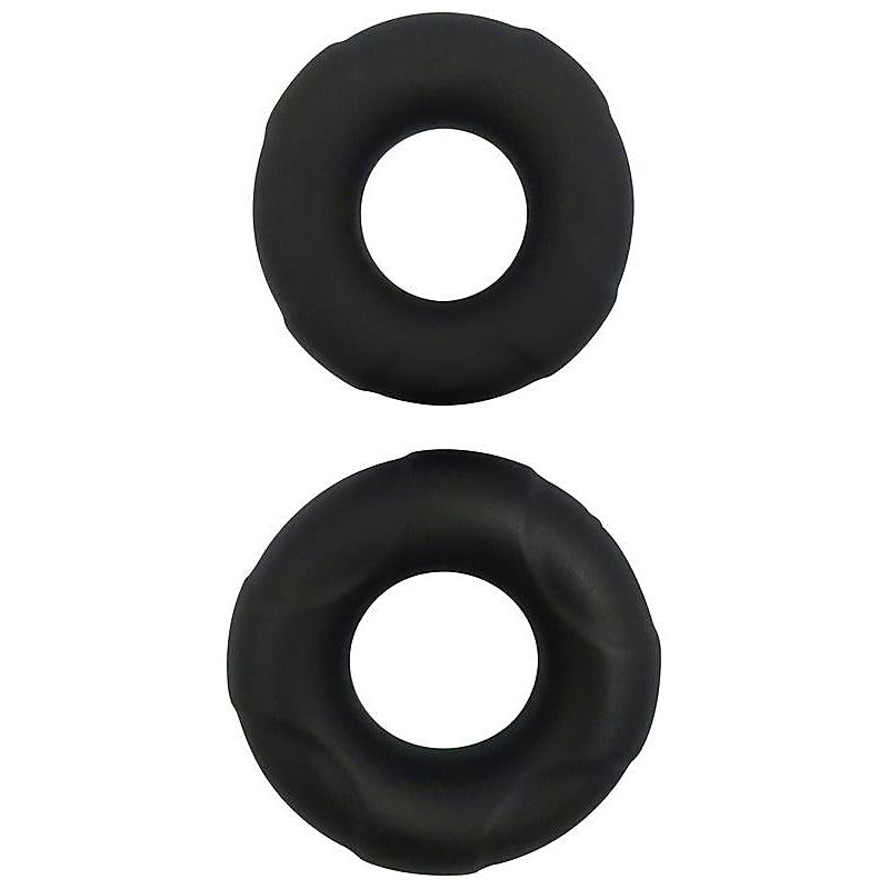 Playful Nero Liquid Silicone 2 Pack Cock Rings By Evolved - Silicone Cock Rings
