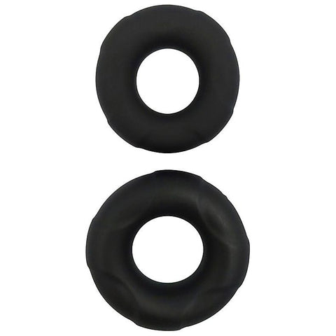 Playful Nero Liquid Silicone 2 Pack Cock Rings By Evolved - Silicone Cock Rings