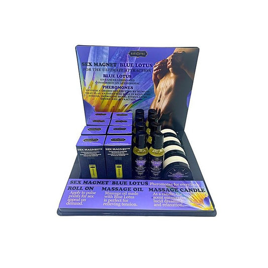 Kama Sutra Sex Magnet Pheromone Fragrance Oil Blue Lotus Prepack Display 20 units